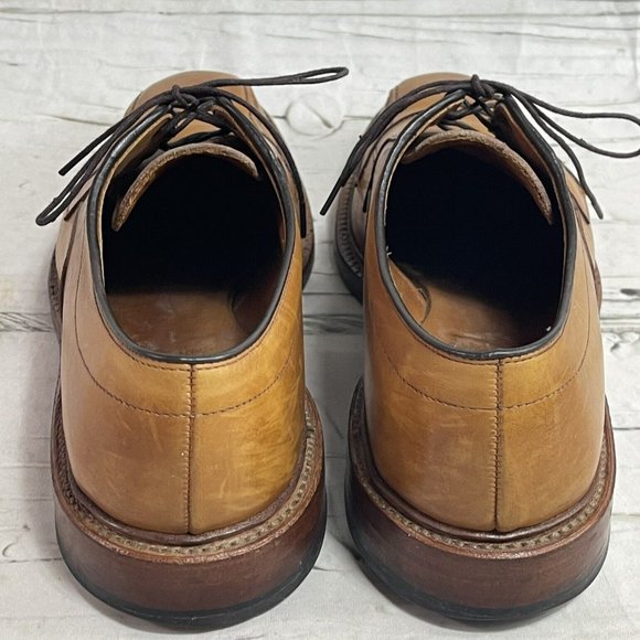 Allen Edmonds Hillcrest Oxford Shoes 20608 Leather Tan Brown Men\'s Sz 10 A - EUC